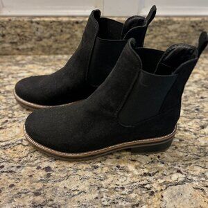 Kensie Khai Women's Size 9 Black Chelsea Slip On Ankle Boots